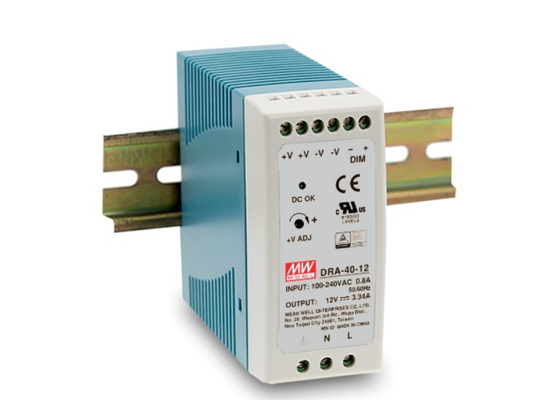 Op rails gemonteerde Voeding dra-40 dra-60 van DRA Series 40W 12V DIN