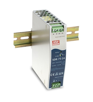 STR-75-24 het Spoorvoeding 12V 24V 48V 85%-89% van Meanwell DIN