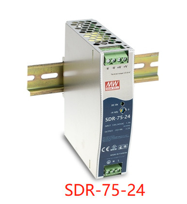 STR-75-24 het Spoorvoeding 12V 24V 48V 85%-89% van Meanwell DIN