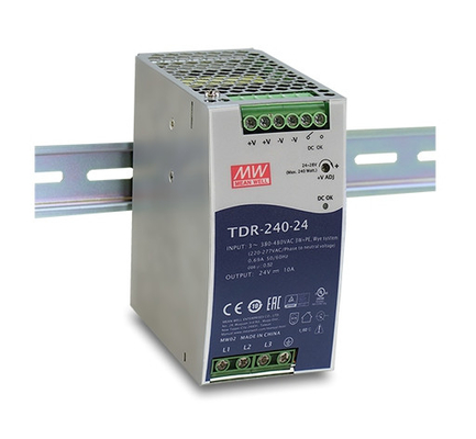 240W tdr-240-24 het Industriële DIN Spoor in drie stadia bouwde Actieve PFC in