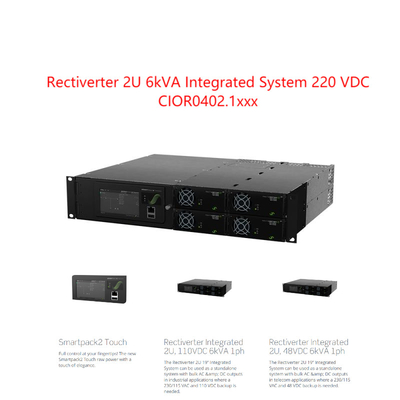 Geïntegreerde het Systeem Enige Lijn van 2u 6kva Rectiverter Eltek voor 220vdc 241123,102 241123,100