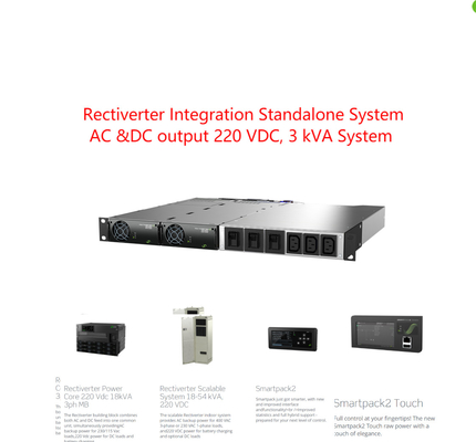 Standalone Geïntegreerde Systeem 3kva 1 Fase 220 Vdc van Eltek Rectiverter