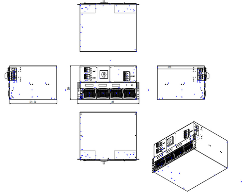 CE+T modulaire Gelijkstroom aan Wisselstroomomschakelaar TSI BRAVO 110/230 110Vdc 230Vac 2.5kva 2kw P/N T321750201