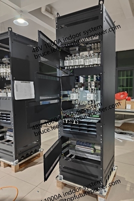Op maat gemaakte energiecentrale FP2 48Vdc 48kw 1000A Indoor Telecom Big Plant Eltek Rectifier Smartpack2 Controller 3 Phase 208V