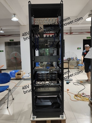 Op maat gemaakte energiecentrale FP2 48Vdc 48kw 1000A Indoor Telecom Big Plant Eltek Rectifier Smartpack2 Controller 3 Phase 208V
