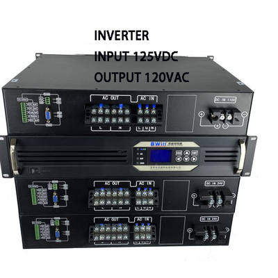 DC naar AC 19 inch Rack Mount Inverters Dc 125v tot 120v 3kva 2400w Pure Sinus Wave Inverter