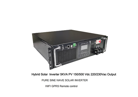 Rack Mount Pure Sine Ware Hybrid Solar Inverter 5KW PV 150/500Vdc 220/230Vac Uitgang Wifi GPRS voor BTS