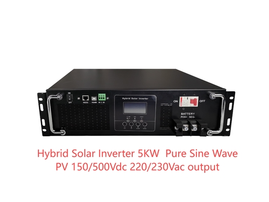 Rack Mount Pure Sine Ware Hybrid Solar Inverter 5KW PV 150/500Vdc 220/230Vac Uitgang Wifi GPRS voor BTS