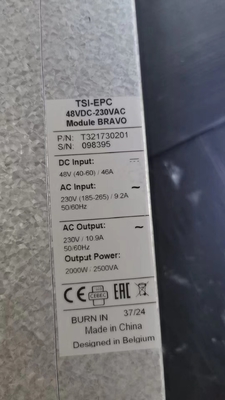 CE+T Bravo Modulaire omvormer 2,5 KVA 1,5 KVA 230 Vac TSI BRAVO DC naar wisselstroomomvormer P/N T321730201