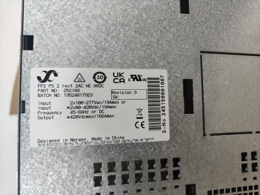 Eltek Power Rack 252189 FP2 PS 2 Rect 2AC HC HVDC Power Shelf voor Flatpack2 24/1800HE P/N 252189