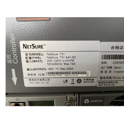 Vertiv 48Vdc Embedded Power System 19 inch Telecom Equipment Netsure 731A41 200A Schakelaar stroomtoevoer