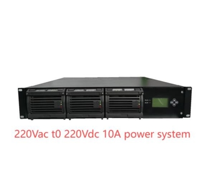 19 inch modulair rechtgeversysteem 220Vac tot 220Vdc 10A ingebed DC-stroomsysteem