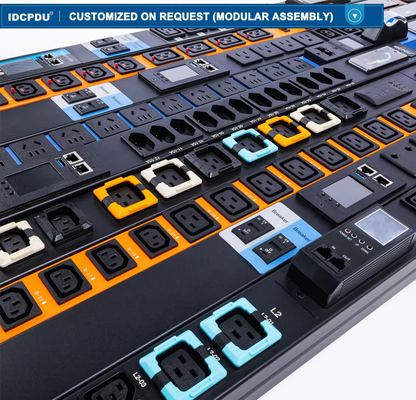 Op maat gemaakte IDC Smart PDU Input AC380-415VAC Output C220-250VAC 16A-25A High Power PDU