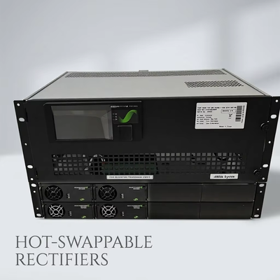 Aanpasbaar industriële klasse FP2 48V 12KW + 6KVA 230V 5U ingebed stroomsysteem voor ruwe omgeving