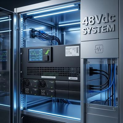 Aanpasbaar industriële klasse FP2 48V 12KW + 6KVA 230V 5U ingebed stroomsysteem voor ruwe omgeving