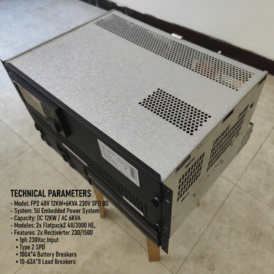 Op maat gemaakt 115VAC 48Vdc 12KW 6KVA telecomvoedingssysteem met Eltek 241123.102 modulaire rectiverter