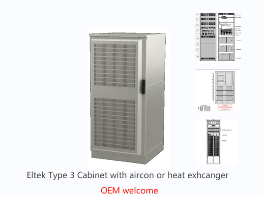 Eltektype 3 Openluchttelecommunicatiekabinetten 1.2m 1.5m 1.8m met Aircon