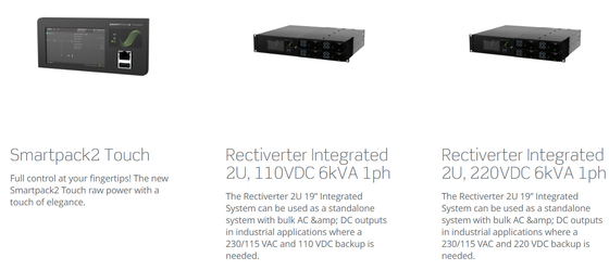 Het de Machtssysteem 48Vdc van 8KW 230Vac 4KW 115Vac Rectiverter integreerde 2U 6kVA 1ph (CIOR0402.XXX)