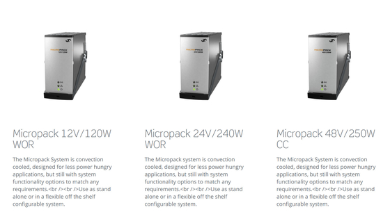 Eltek Micropack System 120W1000W 12V 24V 48V opties met compacte controller P/N: 241120.911 P/N: 241120.920 P/N: 241120.901